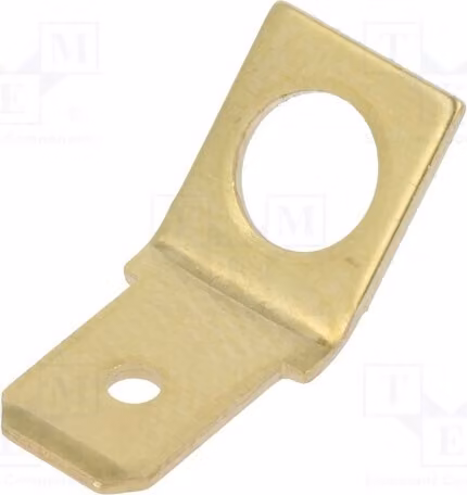 10 connettori: maschio, piatto, 0,8 mm, 6,3 mm, filettatura M5, ottone, codice 61-2257-31 - per saldatura