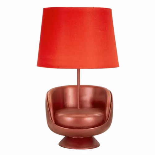 Lampade da tavolo LAMPADA DA COMODINO MIDCENTURY ROSSA CM Ø 26X43 Mauro Ferretti