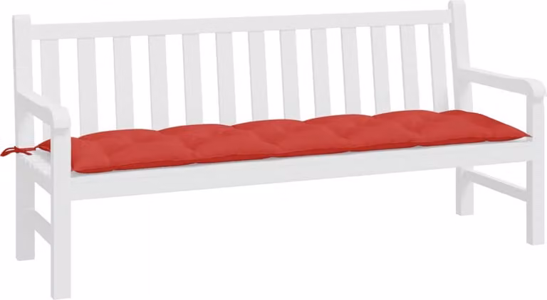 Cuscino per Panca Rosso 180x50x7 cm in Tessuto Oxford