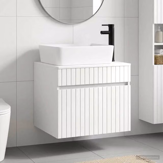Set di mobili per il bagno Bianco Lucido Legno ingegnerizzato 3404304