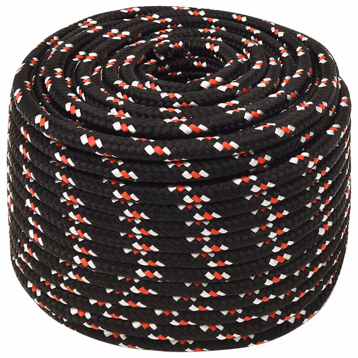 Corda multiuso vidaXL in plastica, diametro 12 mm, lunghezza 100 m, Nero e Rosso