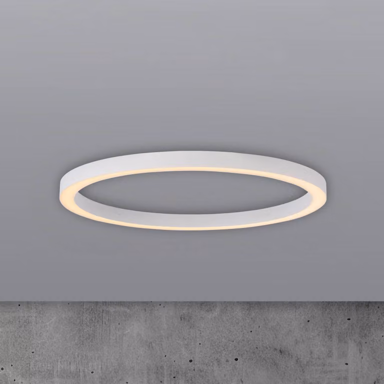 PURE Plafoniera a LED Lines, dimmerabile, Bianco / Opale, Soggiorno / Sala da pranzo, Alluminio, Moderno, Plafoniera LED