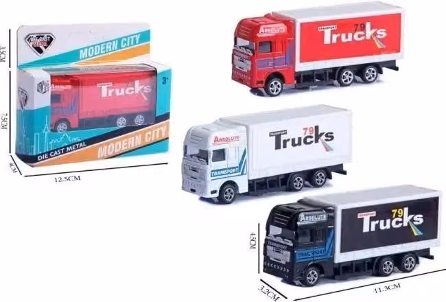 Camioncino in metallo con motore 1:64 MIX - Merkpol