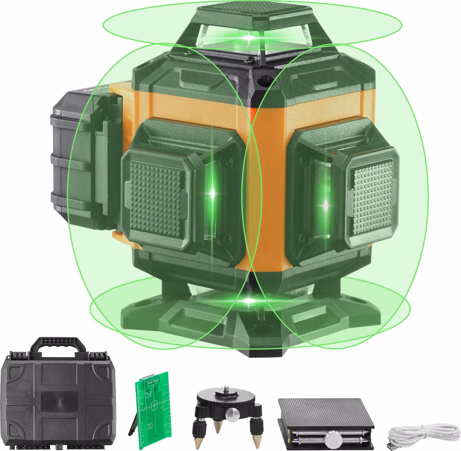 Livella laser SucceBuy, 30 m, linea trasversale verde, autolivellante, strumento di misura di alta precisione per l'edilizia
