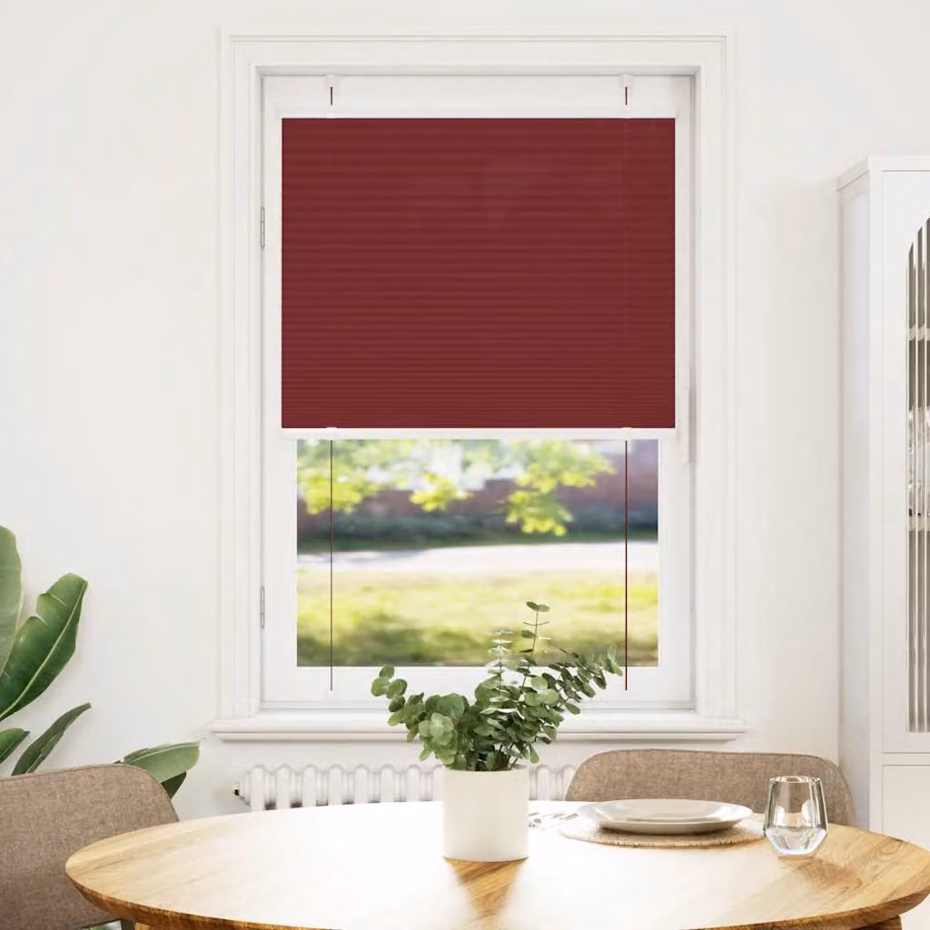 vidaXL Tenda Plissettata Rosso Bordeaux 70x100 cm Larghezza Tessuto