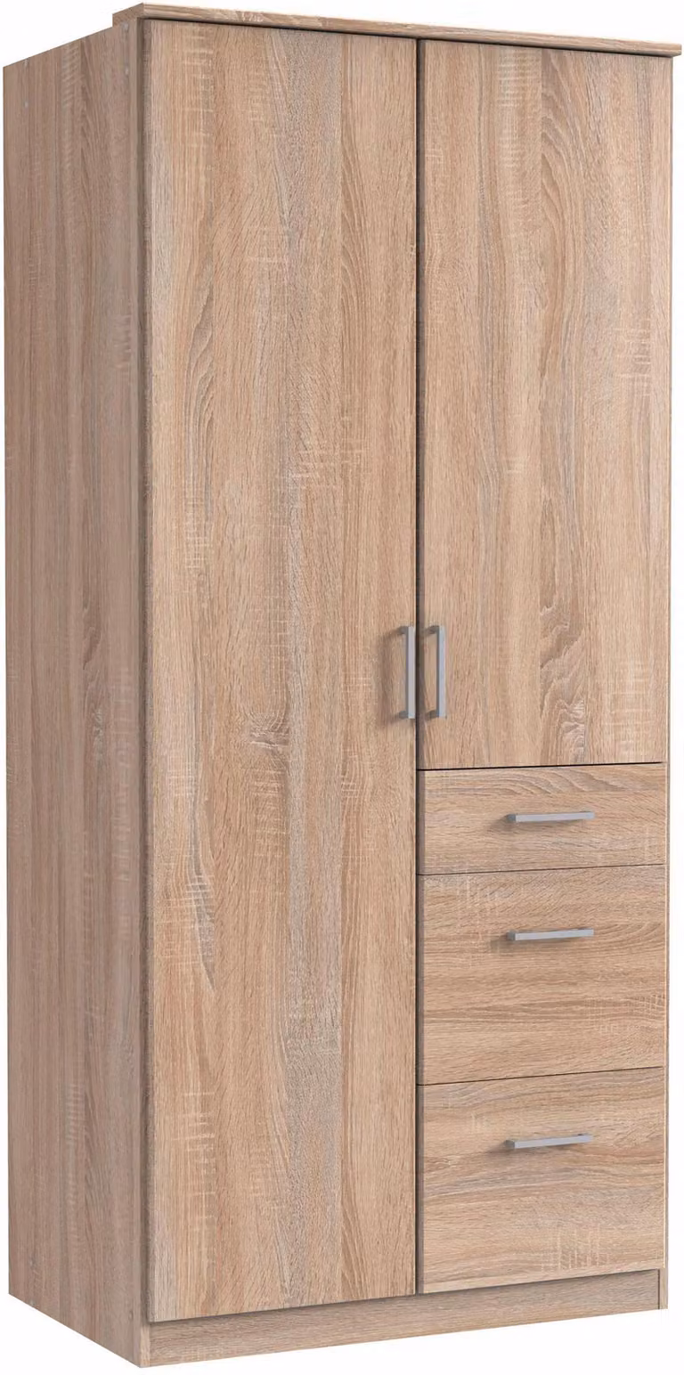 Armadio Click Armadio per camera da letto con cassettiera Finitura selezionabile Rovere fulvo