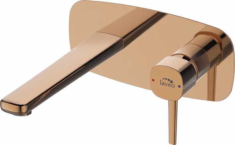 Miscelatore per lavabo Da incasso Con spina Klik Klak Pink Gold Pola Laveo