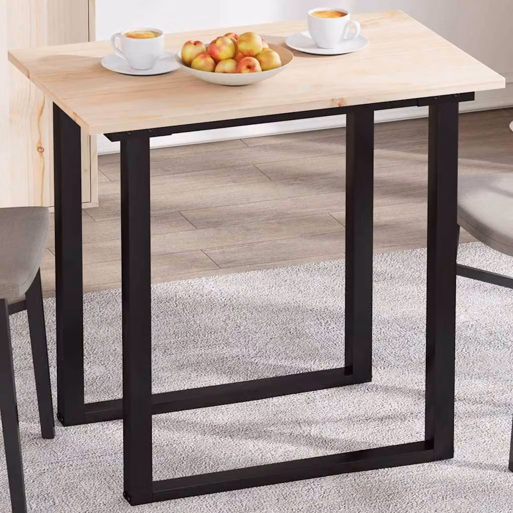 Piano per tavolo rettangolare vidaXL in legno massello di pino marrone, L: 80 cm, P: 50 cm, H: 1,7 cm