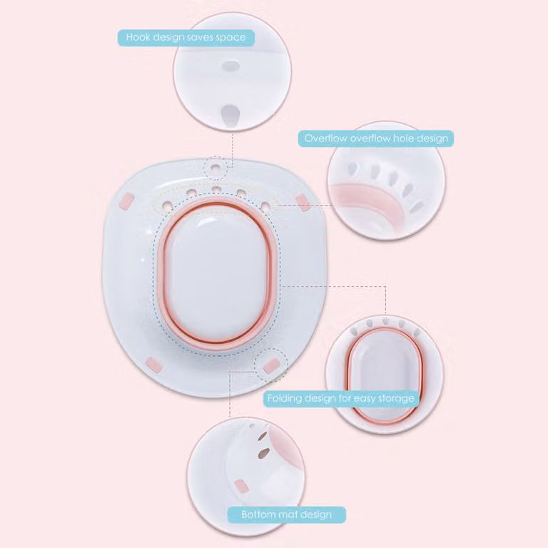 Donna pieghevole Bidet Hip Irrigator, vasca da bagno in gravidanza