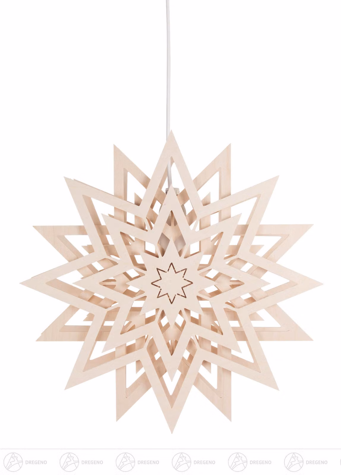 Decorazione natalizia per finestre, stella, con illuminazione elettrica. Dimensioni: circa 28 cm x 28 cm. NUOVO