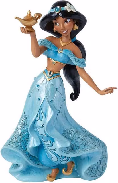 Enesco Disney Traditions Figurina Jasmine Deluxe Bianco e Blu in Resina per Adulti