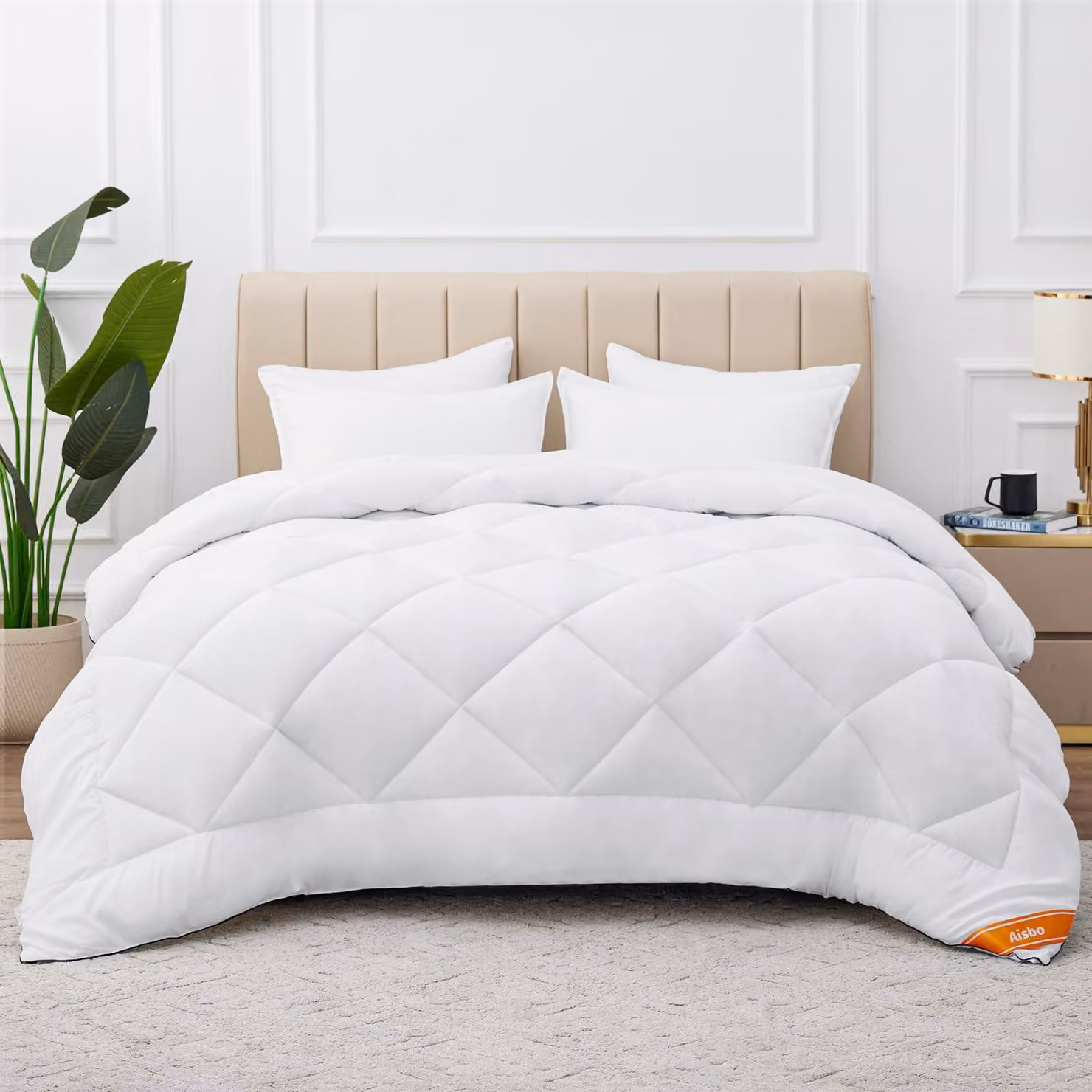 Coperta invernale molto calda, 200 x 200 cm, 450 g/m², adatta per letti matrimoniali