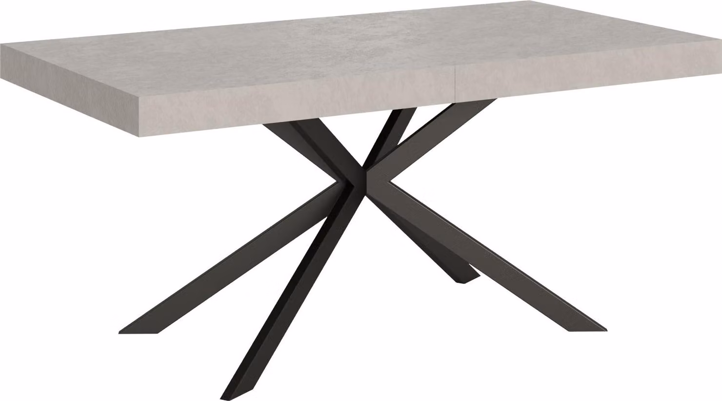 ITYHOME - Tavolo allungabile 180/440x90 cm Plaker cashmere gambe antracite