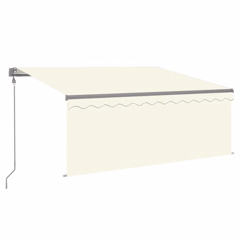 Tenda Automatica con Parasole LED e Sensore Vento 3x2,5m Crema