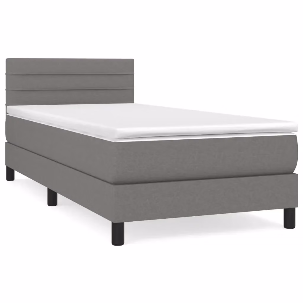 Letto Ibrido con Giroletto a Molle e Materasso vidaXL Grigio e Bianco L/P/H: 200 x 80 x 30 cm – 2