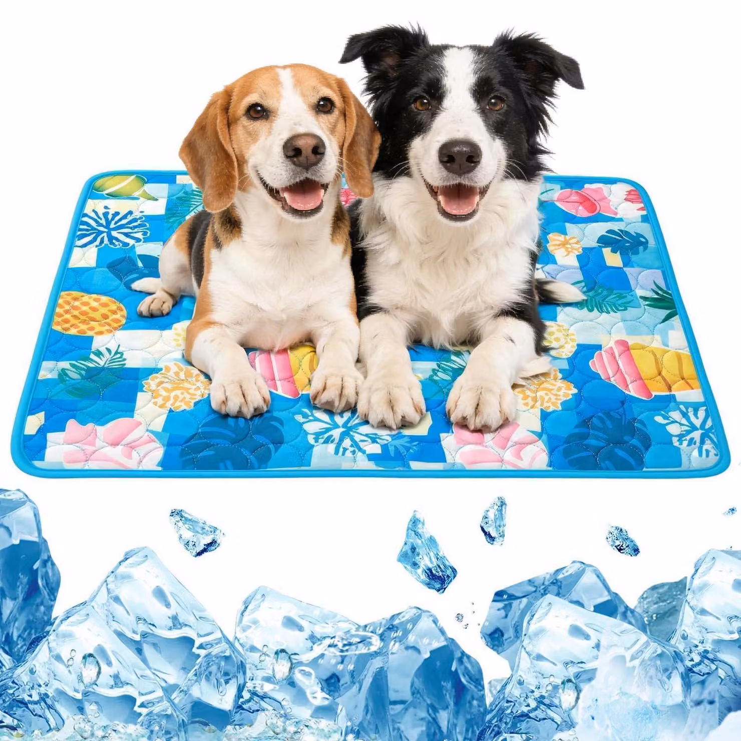 Tappetino refrigerante per cani, autorigenerante, lavabile, traspirante, pieghevole, adatto per interni ed esterni