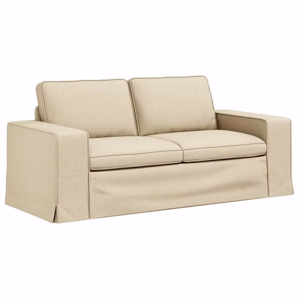vidaXL Divano Moderno in Tessuto Beige con Struttura in Metallo L: 182 cm, P: 80 cm, H: 82 cm – 2