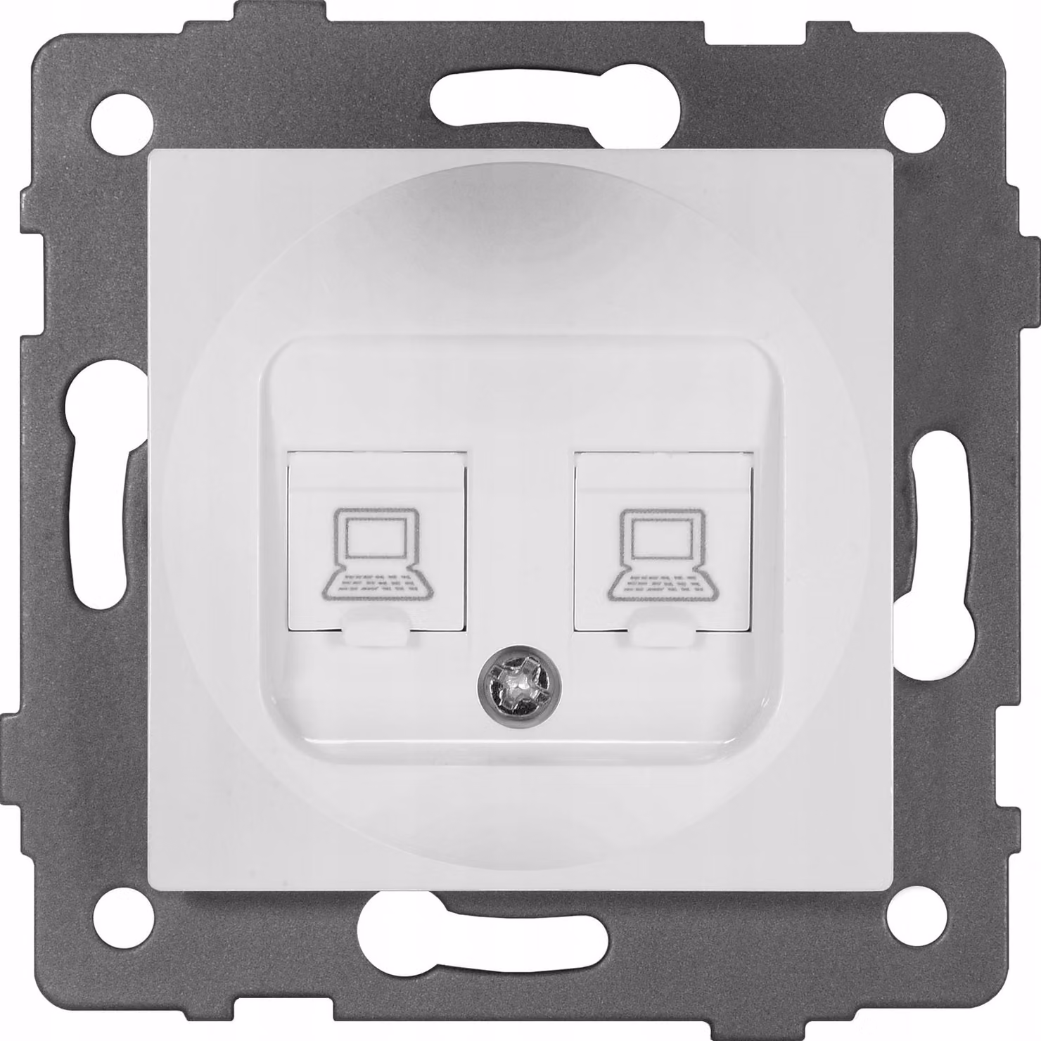 TG ELECTRO MODERN-Q LAN, presa doppia RJ45 Cat.6, bianca