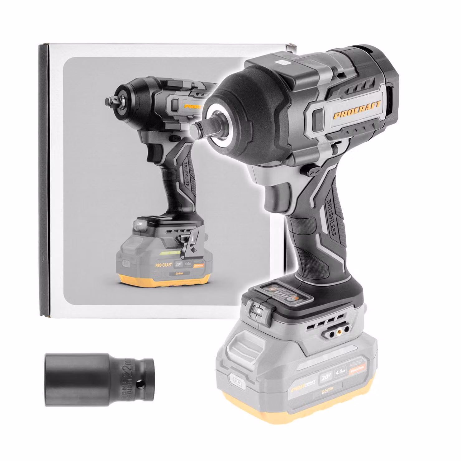 Aku avvitatore a impulsi Procraft Industrial IW850Abb (senza batteria e caricabatterie)