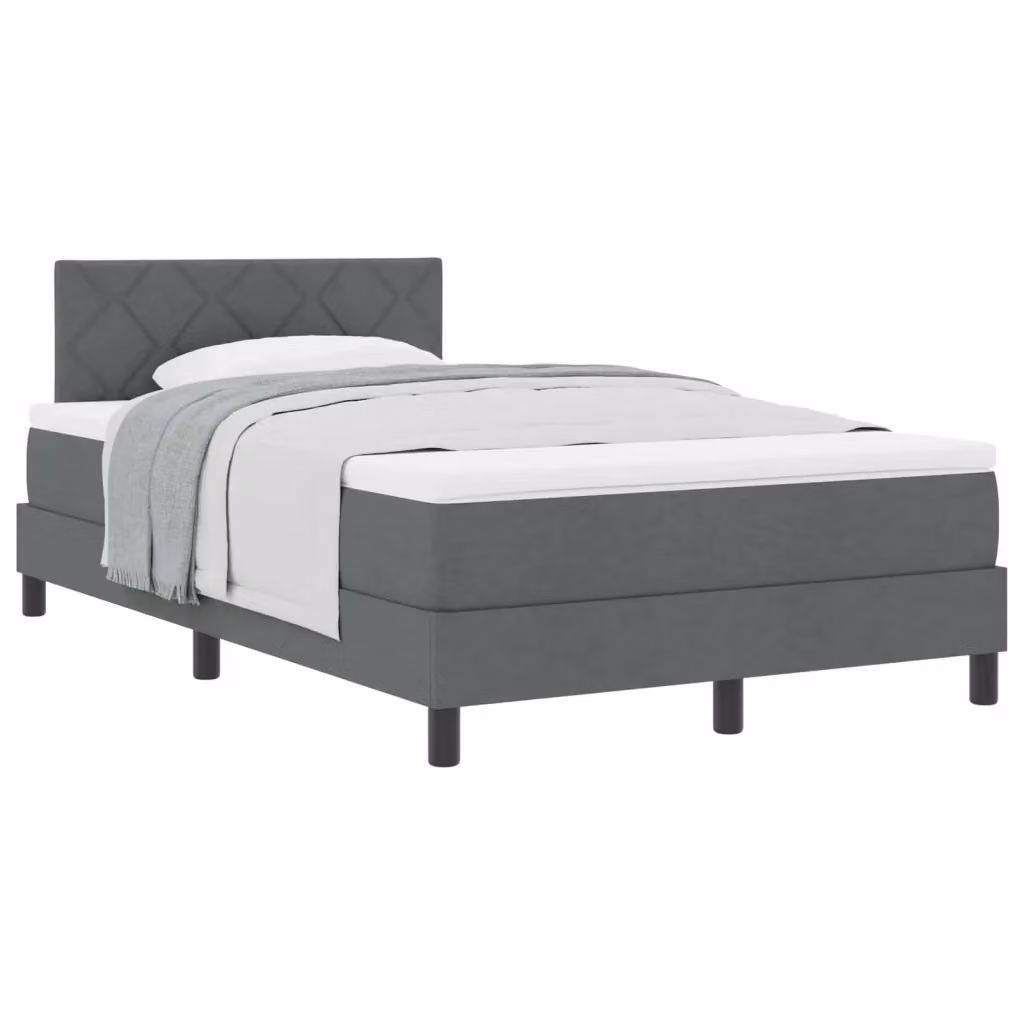 Letto matrimoniale ibrido con testiera vidaXL in tessuto grigio L: 120 cm, P: 200 cm – 2