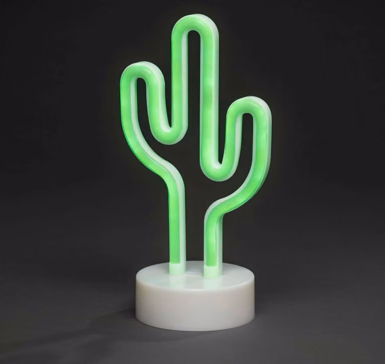 Konstsmide Tubo LED silhouette cactus, con timer 6h