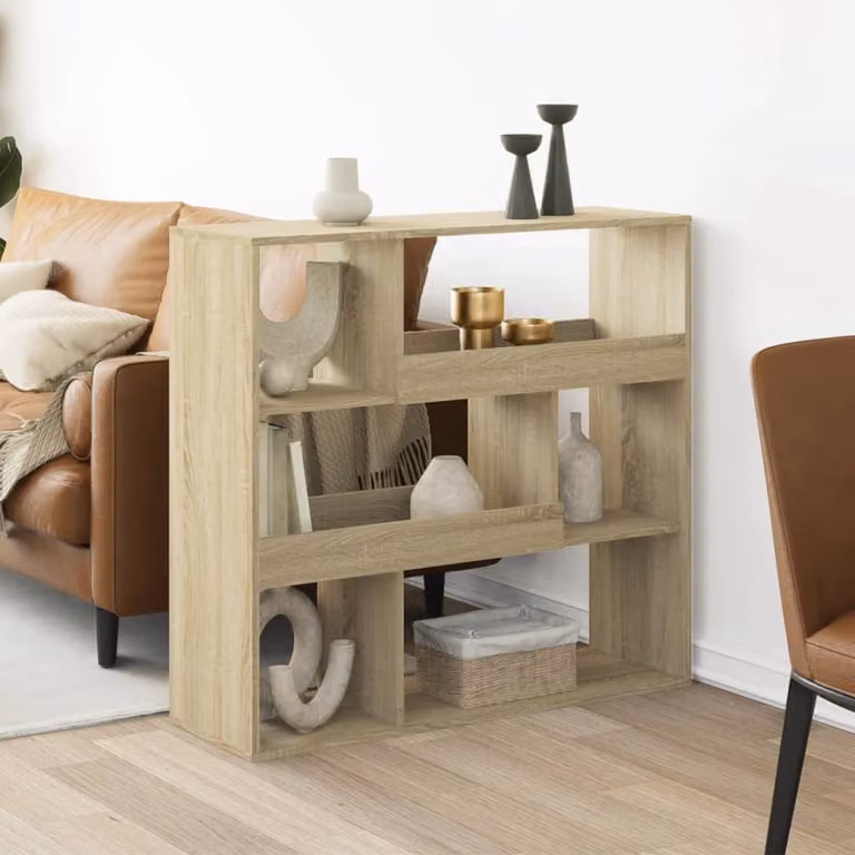 Libreria vidaXL in MDF Rovere Sonoma, colore marrone, L 100 cm x P 33 cm x H 94,5 cm
