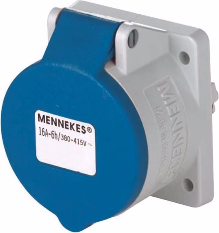 Presa a muro Mennekes IP44 16A 3 poli 230V con TwinContact