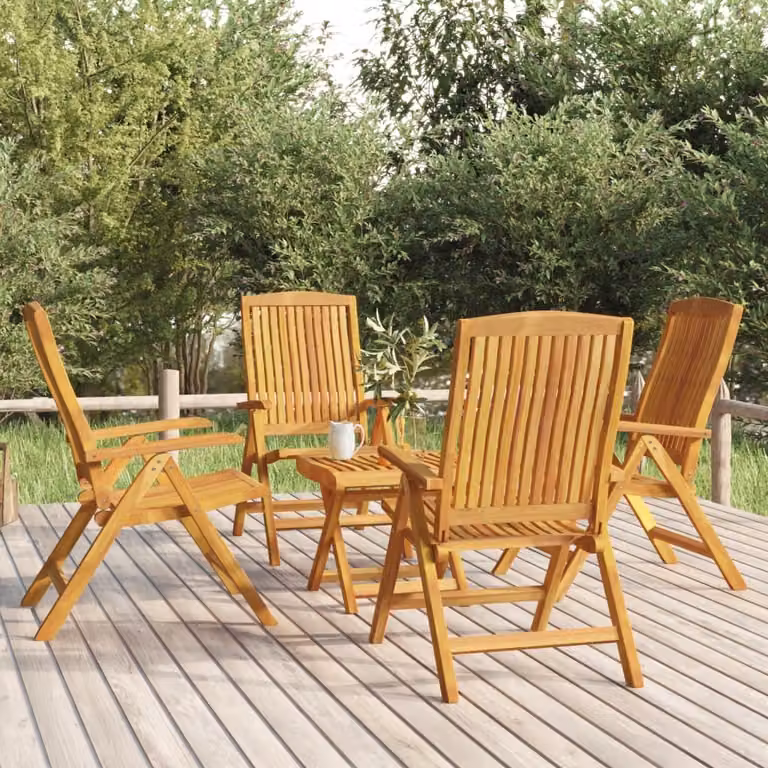 Maison Exclusive - Set Salotto da Giardino 5 pz in Legno Massello di Teak