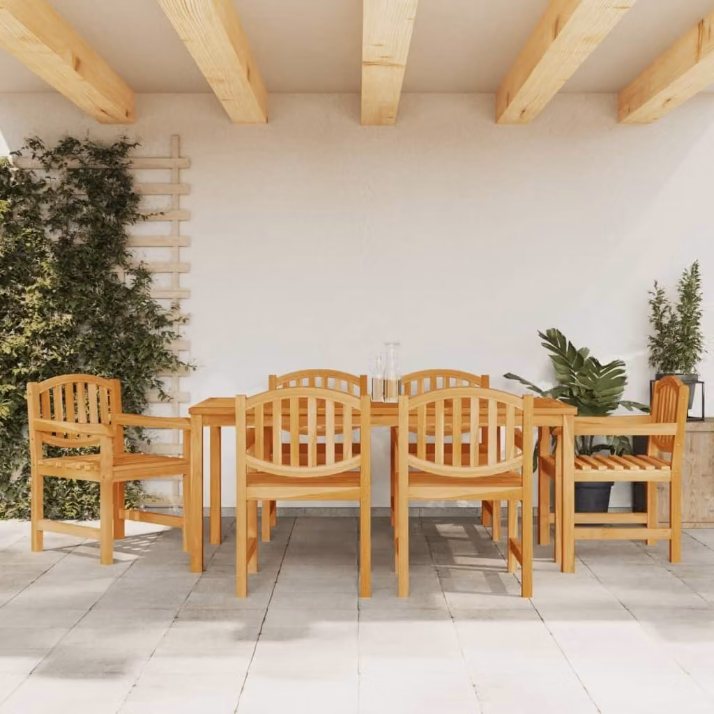 Maison Exclusive - Set da pranzo da giardino in legno massello di teak, 7 pezzi