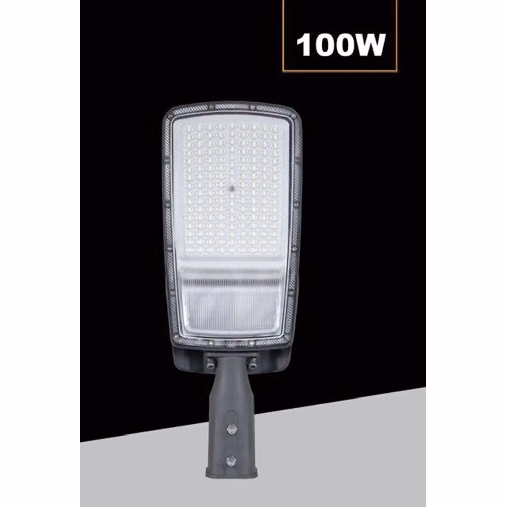 Trade Shop Lampione Armatura Stradale LED 100W con Sensore Crepuscolare, Luce Bianca Fredda 6500K, Colore Grigio, Grado di Protezione IP65, Modello RX-100W-F – 2