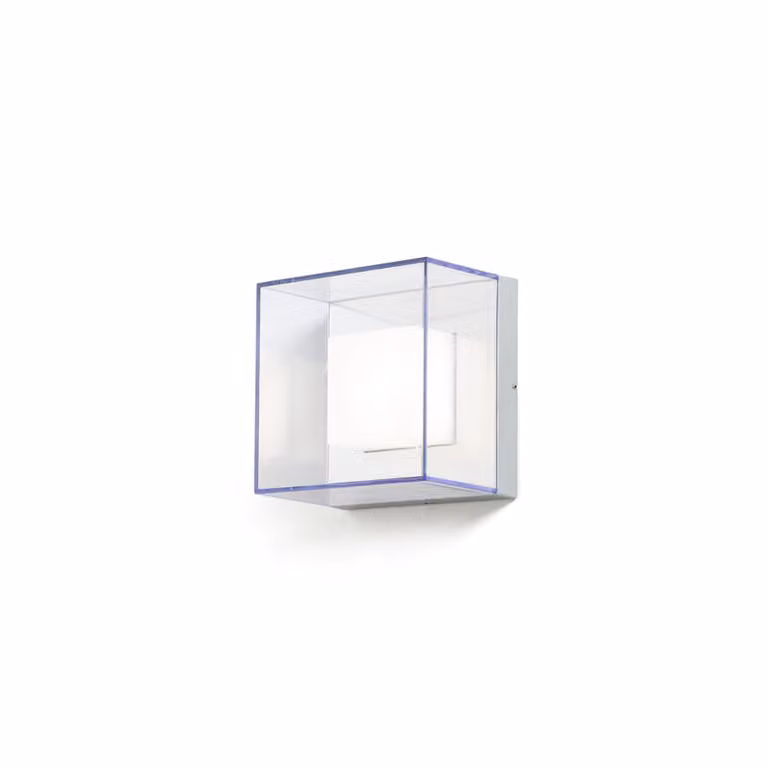 Konstsmide Sanremo parete e soffitto Lampada da parete e soffitto a LED ad alta potenza in alluminio laccato grigio con vetro in policarbonato trasparente