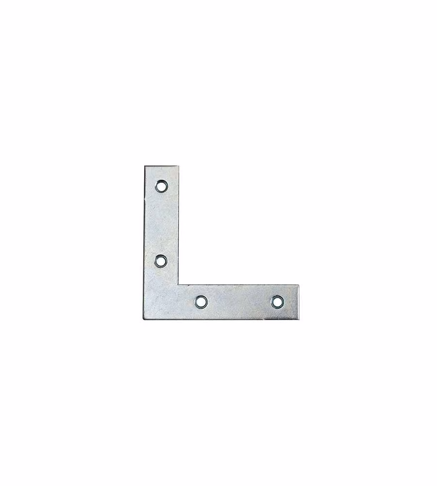 Angoli di rinforzo in acciaio zincato bianco 60 x 60 mm. 4 pz.