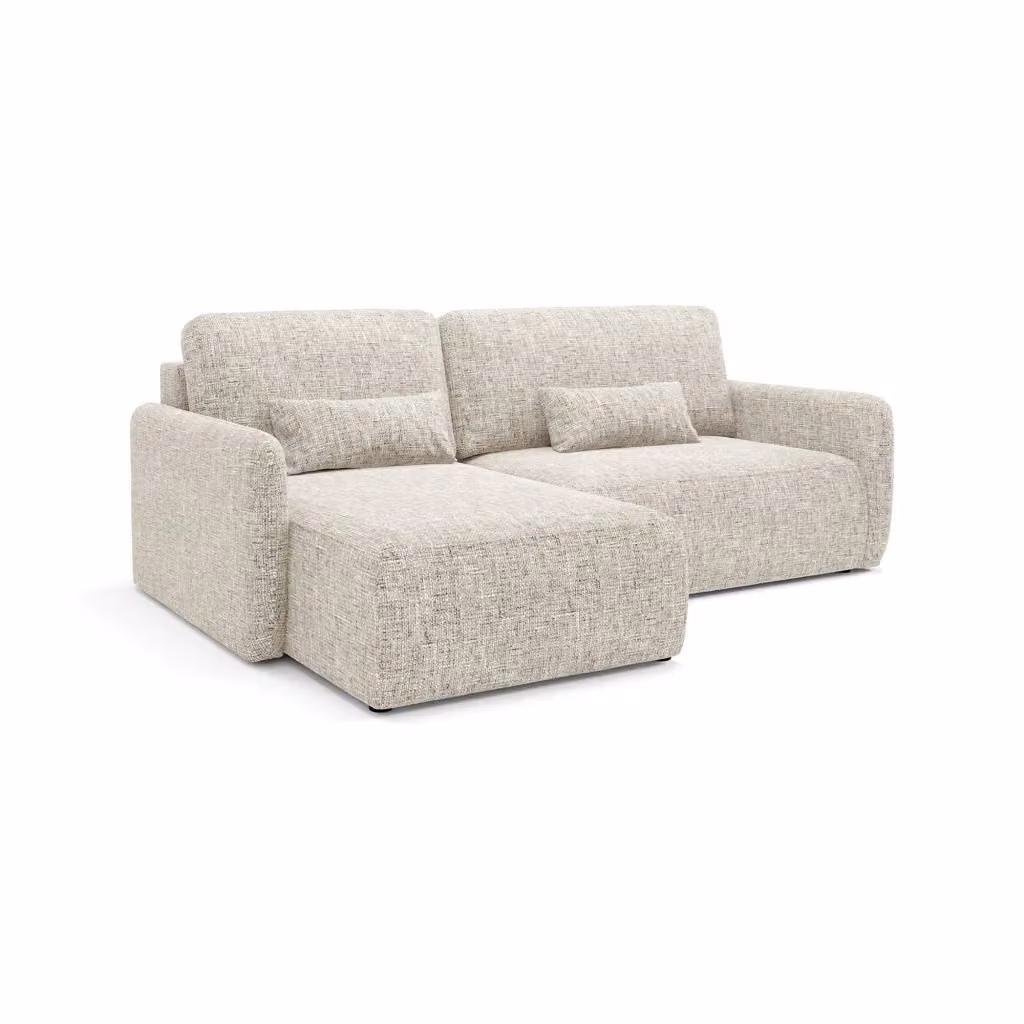 Pagno Divano Letto con Penisola Contenitore DMORA Beige L/P: 207 x 148 cm – 2