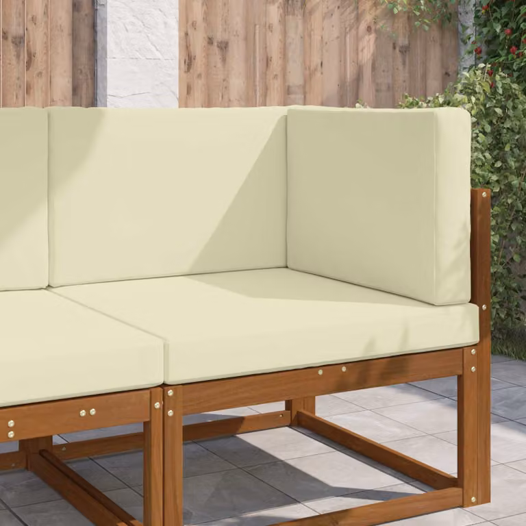 Cuscino quadrato per divano da esterno vidaXL in poliestere, beige, 80 x 80 cm
