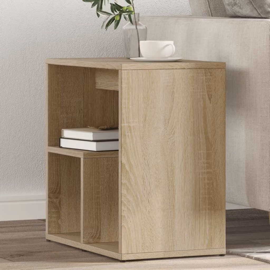 Set di 2 tavolini vidaXL in legno multistrato color rovere sonoma, L/P/H: 50 x 30 x 50 cm