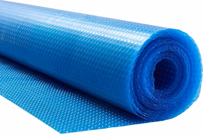Copertura solare per piscina, 10,97 x 4,88 m Copertura a bolle per piscina rettangolare, 12 mil Copertura solare per piscine con materiale a bolle e PE, assorbimento del calore diurno, ritenzione del calore notturno, coperture solari che trattengono il ca