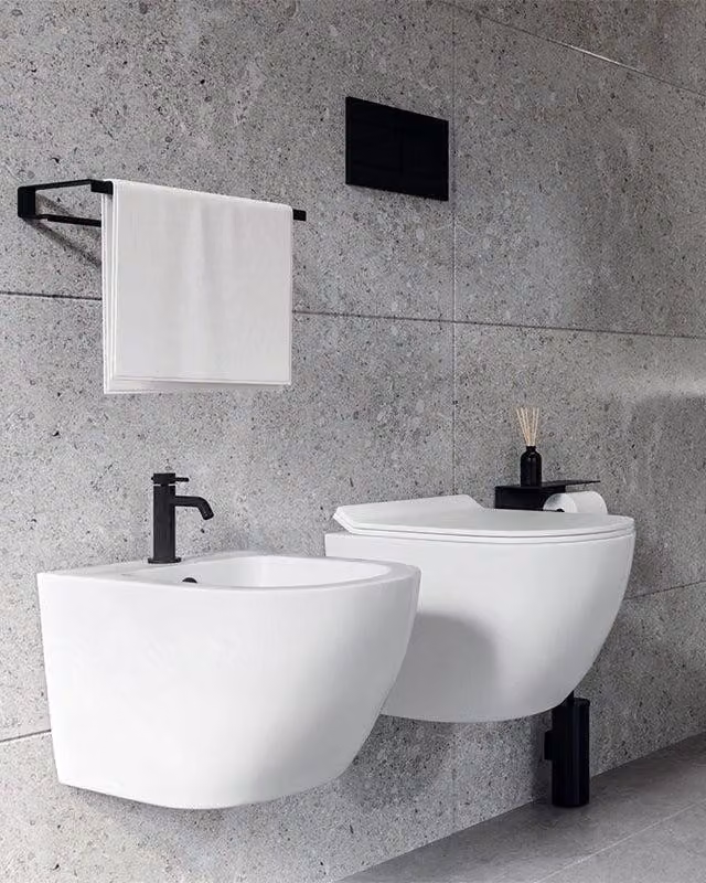 Sanitari sospesi salva spazio rimless Vetroceramica bianco opaco Linea Zeta small
