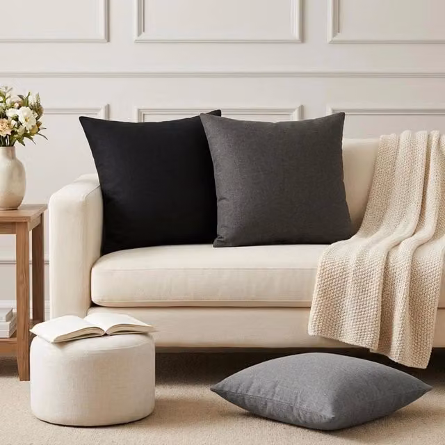 Cuscino con cuscino HEERLEN 12 pz Grigio Chiaro Tessuto 926877