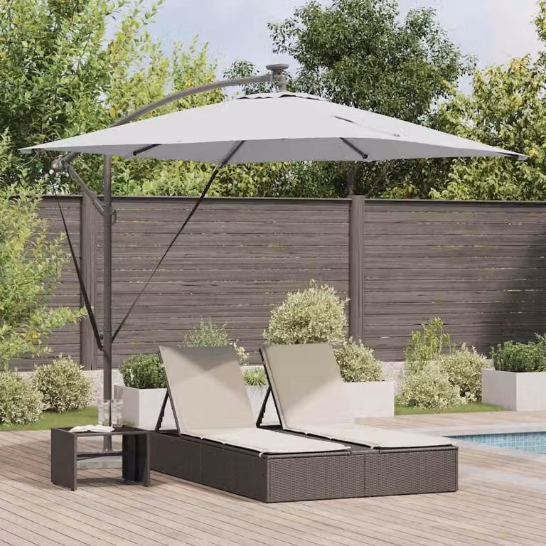 Maison Exclusive - Ombrellone da spiaggia, colore sabbia, dimensioni 249 x 249 x 250 cm, realizzato in poliestere e alluminio