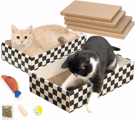 Giocattolo per gatti con base in legno