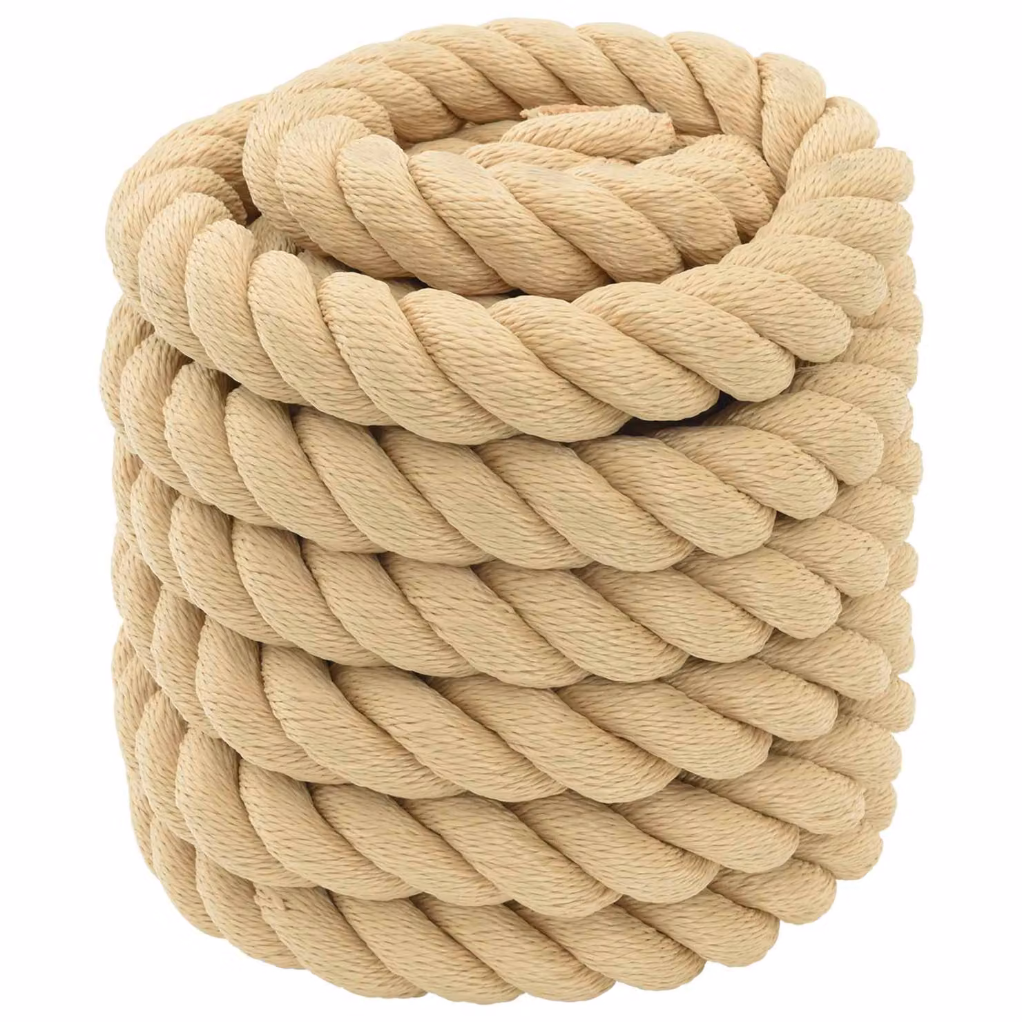 Corda da barca vidaXL in plastica, colore beige o marrone, diametro: 5 mm, lunghezza: 25 m