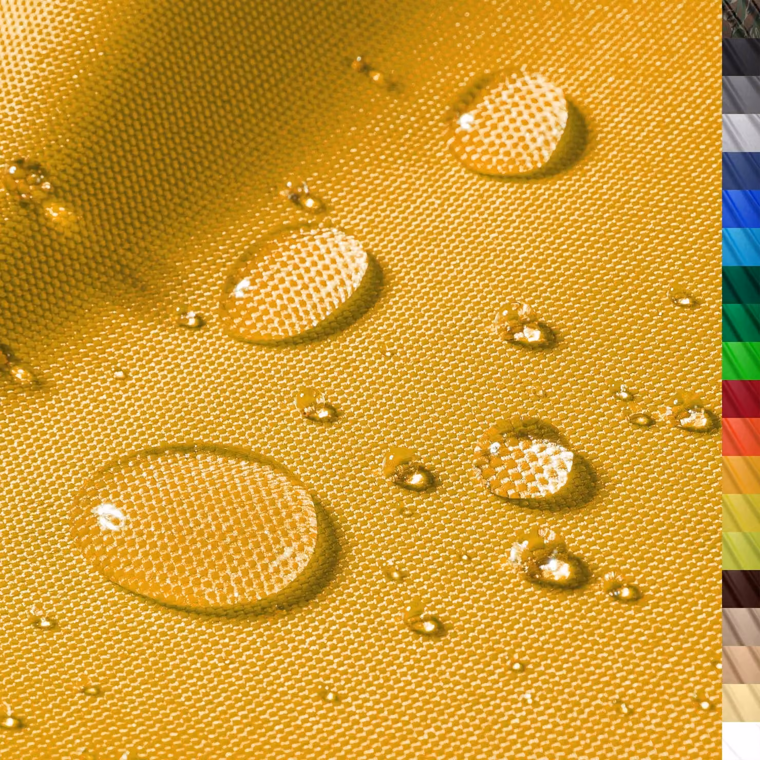 Tessuto poliestere impermeabile, dimensioni 400 cm x 160 cm, colore 07 (giallo)
