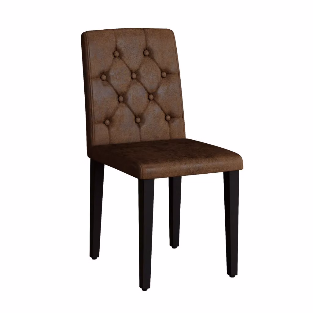 Set di 4 sedie da pranzo Chicfurn in velluto con cuciture geometriche e gambe in metallo nero, stile retrò per cucina e sala da pranzo – 2