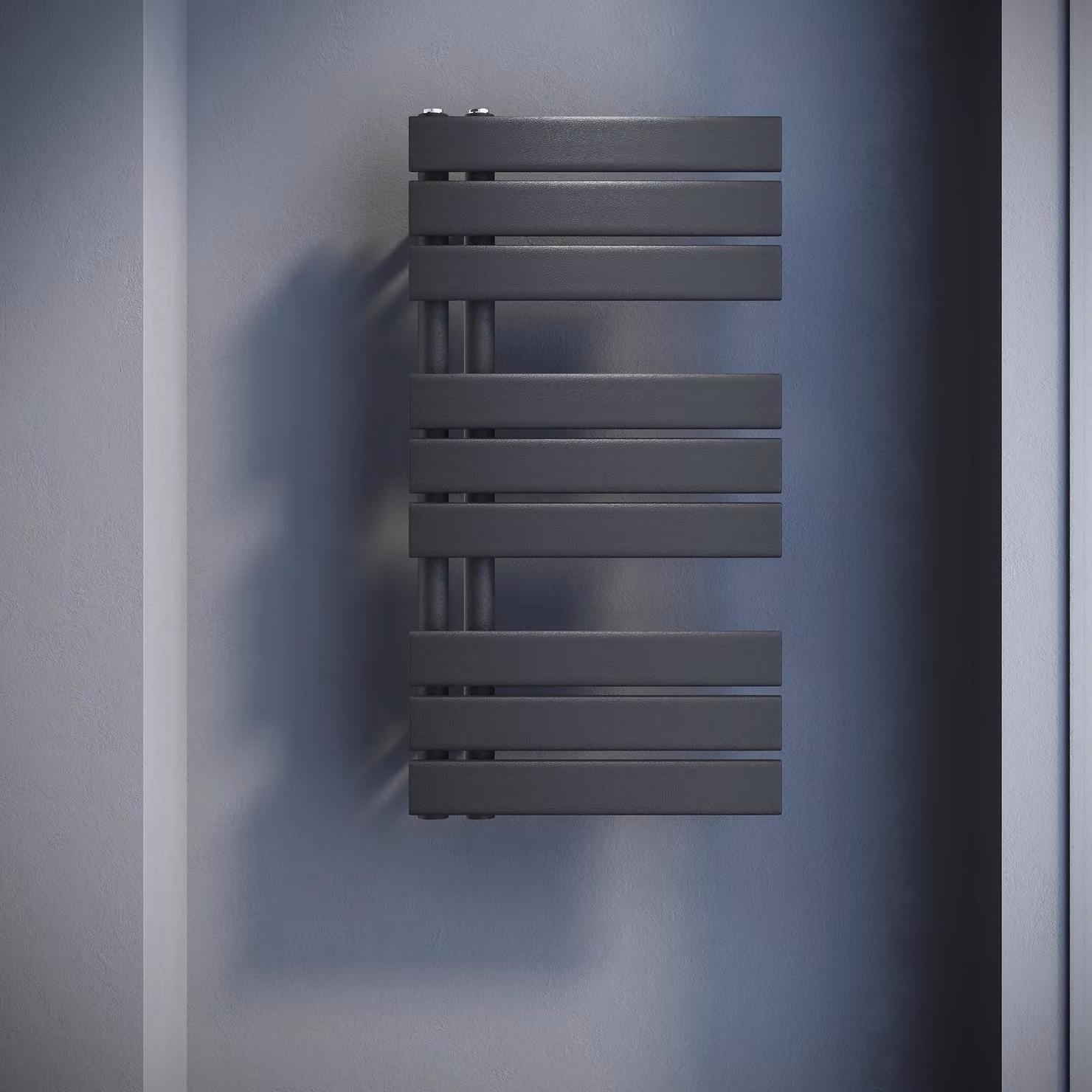 SONNI: Radiatore verticale, pannello radiante, a singolo strato, colore antracite, dimensioni 762x400 mm. Riscaldamento a acqua o elettrico (senza resistenza)