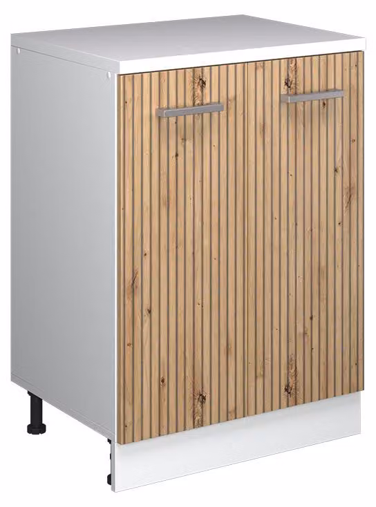 Mobile cucina sottotetto Vicco R-Line Rovere artigianale 60 cm senza inclinazione con 2 ante, Model 61772