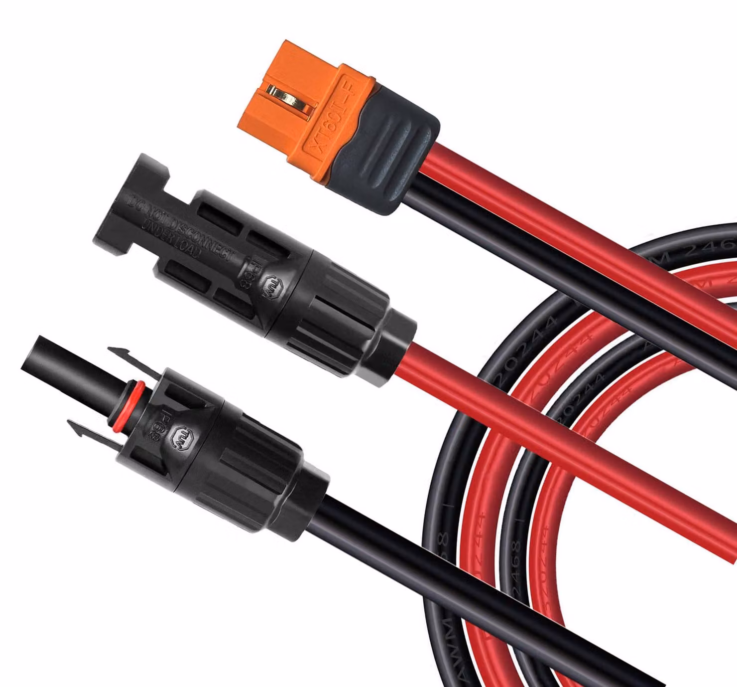 Cavo per pannelli solari, lunghezza 7,62 metri, connettore XT60i, sezione 12 AWG, resistente all'acqua