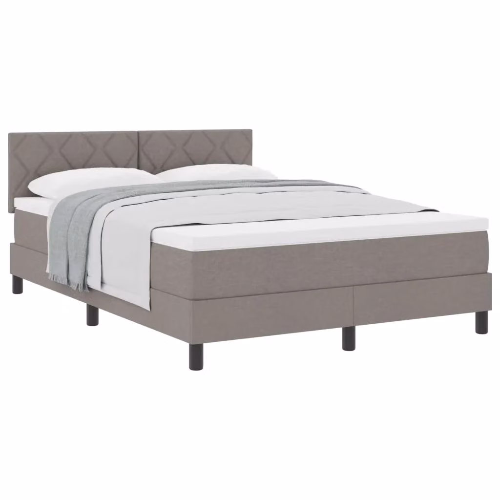 Letto Ibrido con Testiera Talpa vidaXL in Tessuto Beige o Grigio L/P/H: 140 x 200 cm – 2