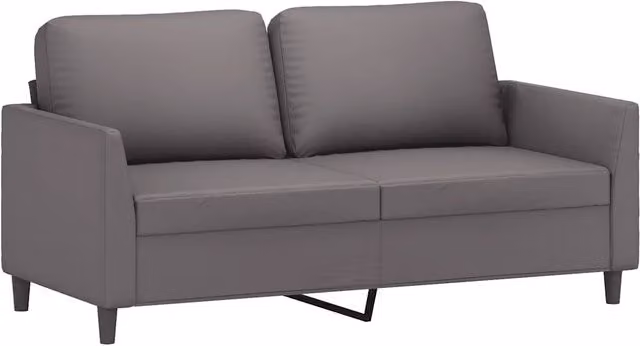 Divano | Divano da soggiorno | Sofa a 2 Posti Grigio 140 cm in Similpelle