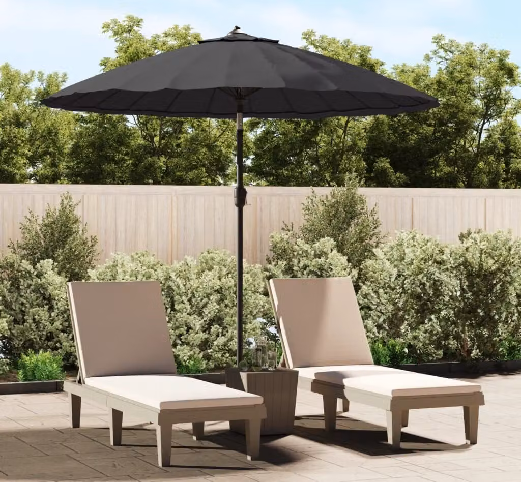 Maison Exclusive - Ombrellone con palo in alluminio, 250 cm, colore nero