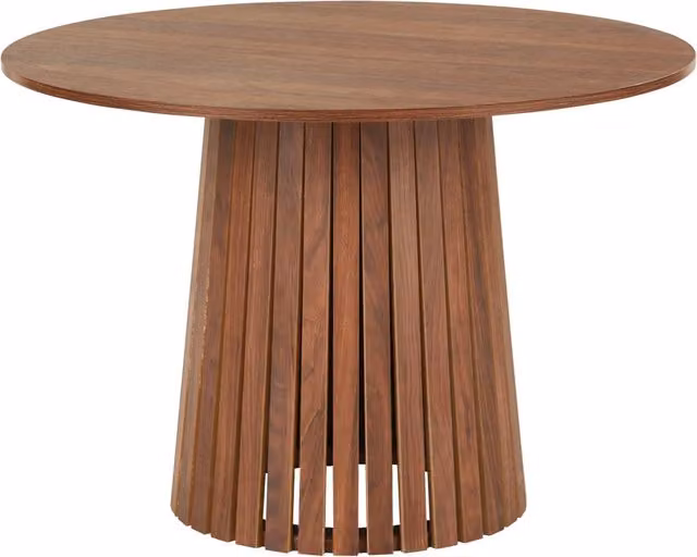 LIV Tavolo da pranzo rotondo da 110 cm in legno scuro